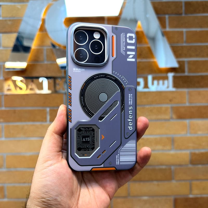 کاور مگ سیف Light Sand طرح Technology مناسب برای iPhone 15 ProMax — تصویر ۸