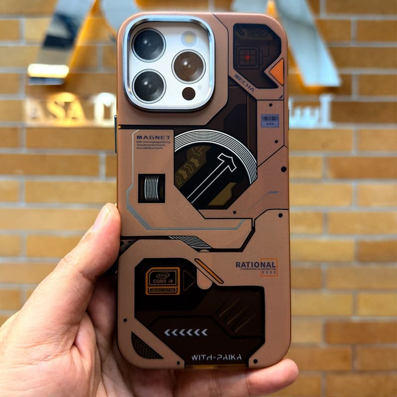 کاور مگ سیف Light Sand طرح Technology مناسب برای iPhone 16 ProMax — تصویر ۲