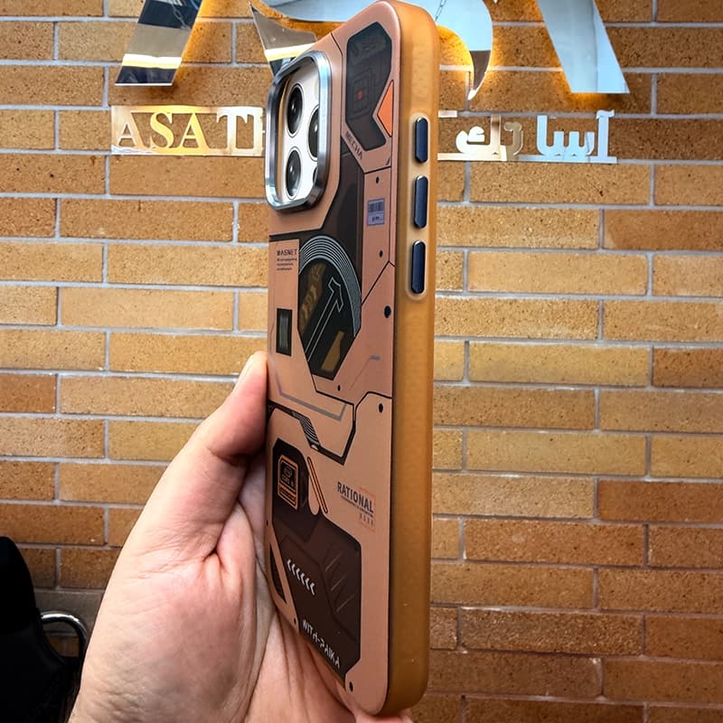 کاور مگ سیف Light Sand طرح Technology مناسب برای iPhone 16 ProMax — تصویر ۳