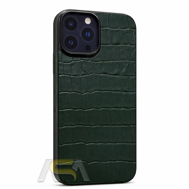 کاور چرمی KAJSA مدل Neo Clasic Croco مناسب برای گوشی موبایل iPhone 13 ProMax