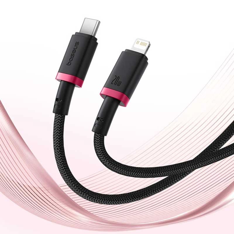 کابل شارژ سریع USB-C به Lightning بیسوس مدل Dura Series PD 20W طول 1m — تصویر ۸