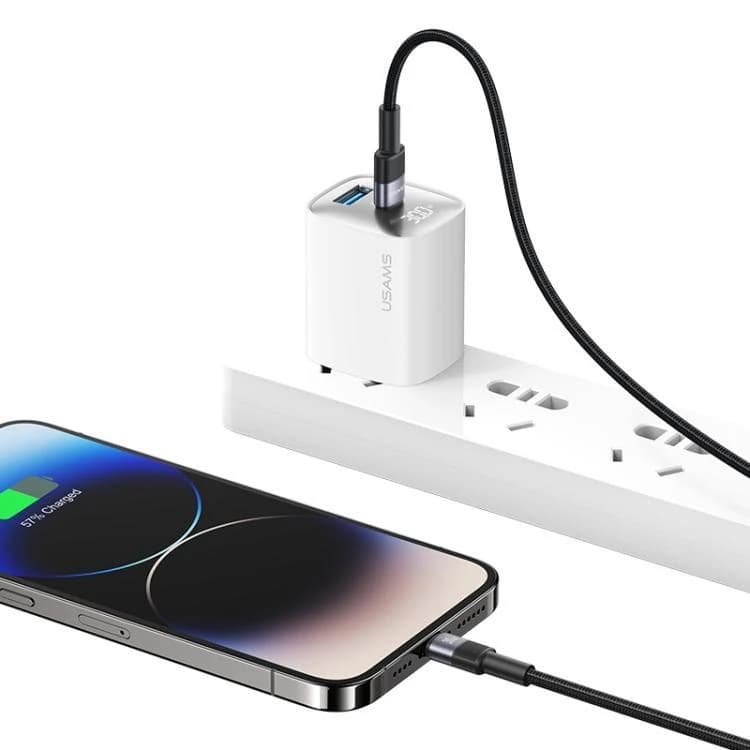کابل تبدیل 30 وات USB-C به لایتنینگ یوسمز مدل SJ729 طول 1.2 متر — تصویر ۴