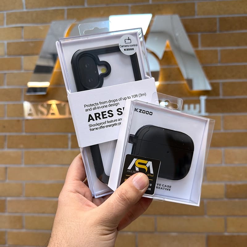 ست کاور Ares Sport برای آیفون 17 و کاور ایرپاد پرو 3 برند KZDOO — تصویر ۸