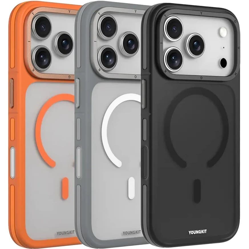 کاور YOUNGKIT مدل Rock Sand + Camera Control Button مناسب برای iPhone 17 Pro — تصویر ۱۲