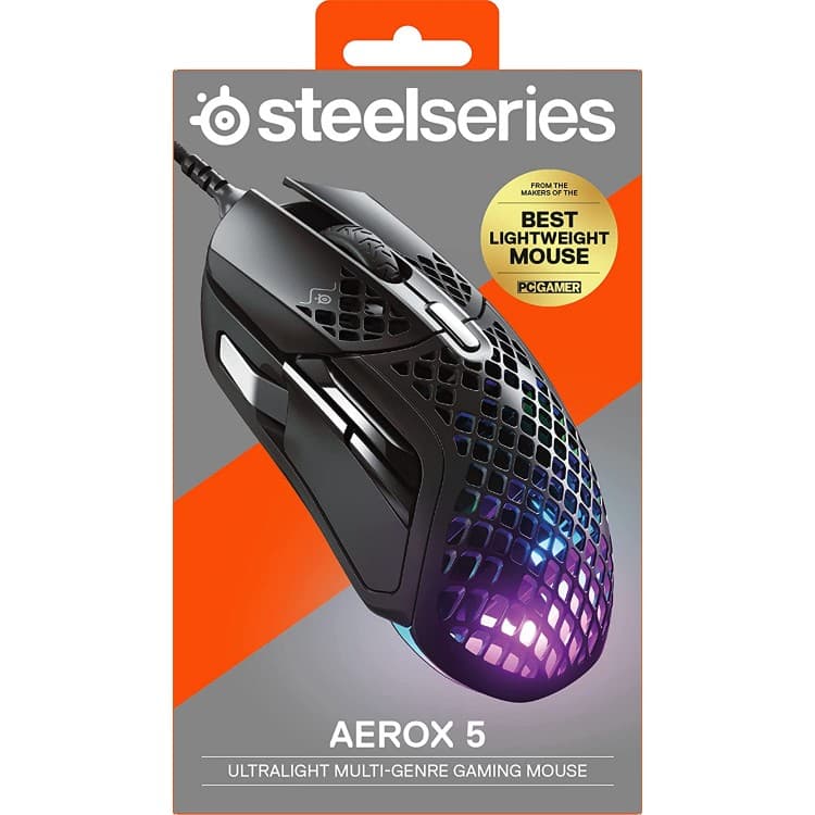 ماوس گیمینگ باسیم استیل سریز مدل Aerox 5 Wired Black — تصویر ۴