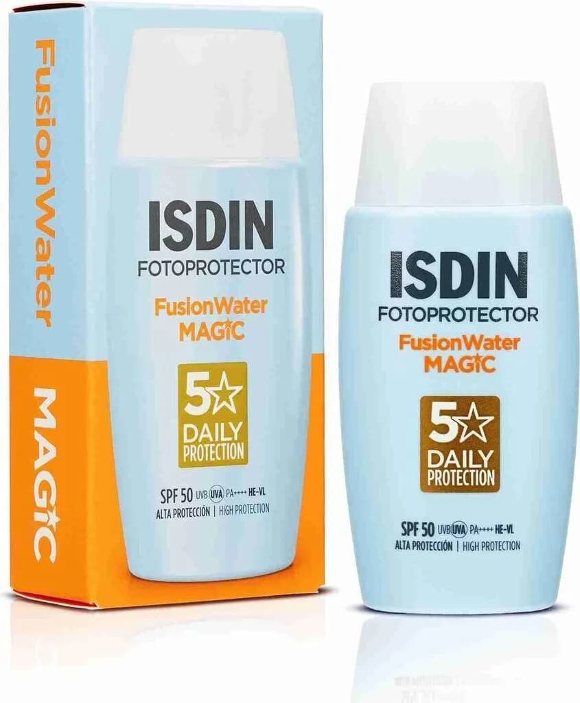 کرم ضد آفتاب فیوژن واتر مجیک SPF 50 بی رنگ ایزدین ۵۰ میلیلیتر — تصویر ۴