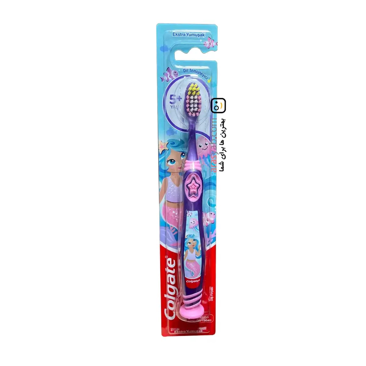مسواک دخترانه بالای 5 سال کلگیت Colgate با برس خیلی نرم Extra Soft