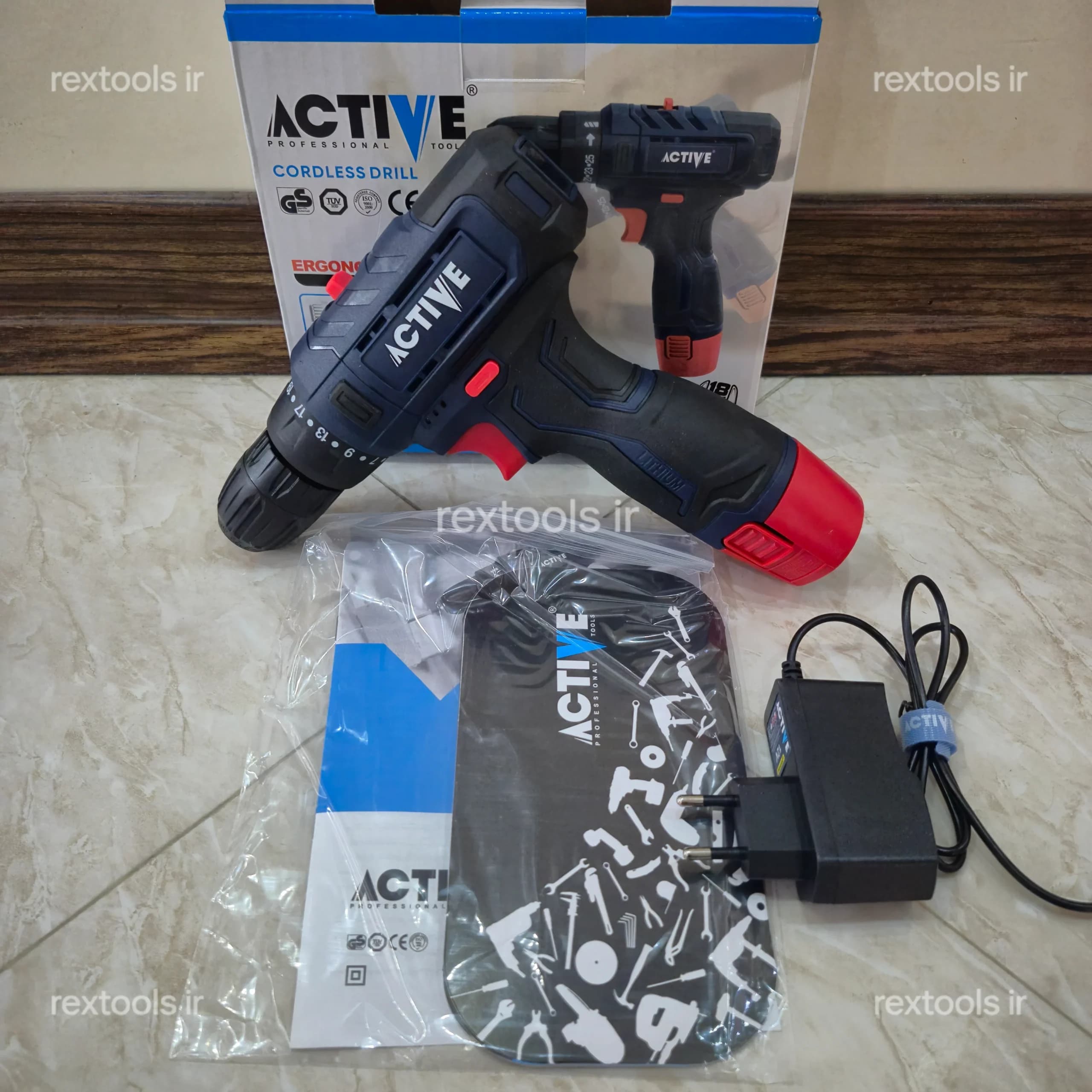 دریل پیچ گوشتی شارژی اکتیو 12 ولت مدل AC-3232 — تصویر ۱۰