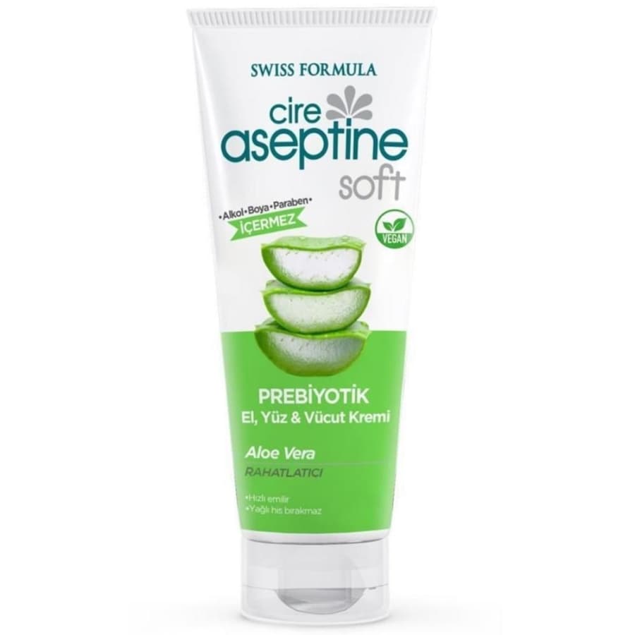 کرم تیوپی سافت پری بیوتیک آسپتین Cire Aseptine با عصاره آلوئه ورا حجم 200 میل — تصویر ۴