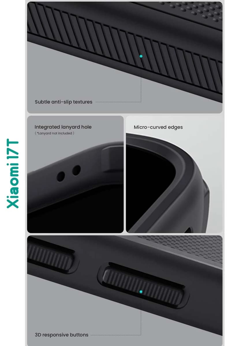قاب ضدضربه دودی Xiaomi 17T مارک نیلکین مدل Super Frosted Shield Pro Clear — تصویر ۳