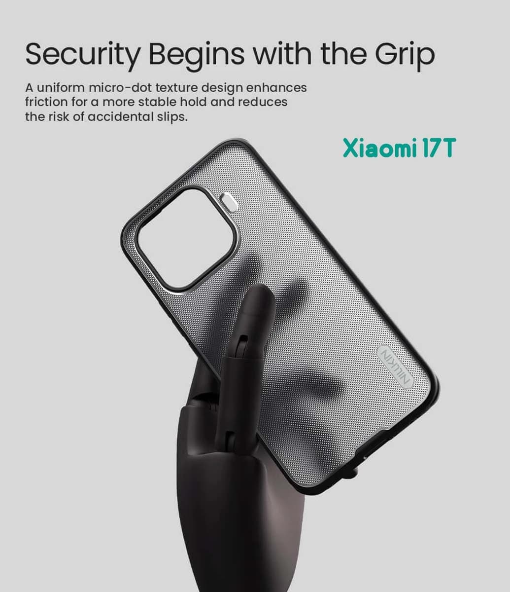 قاب ضدضربه دودی Xiaomi 17T مارک نیلکین مدل Super Frosted Shield Pro Clear — تصویر ۷