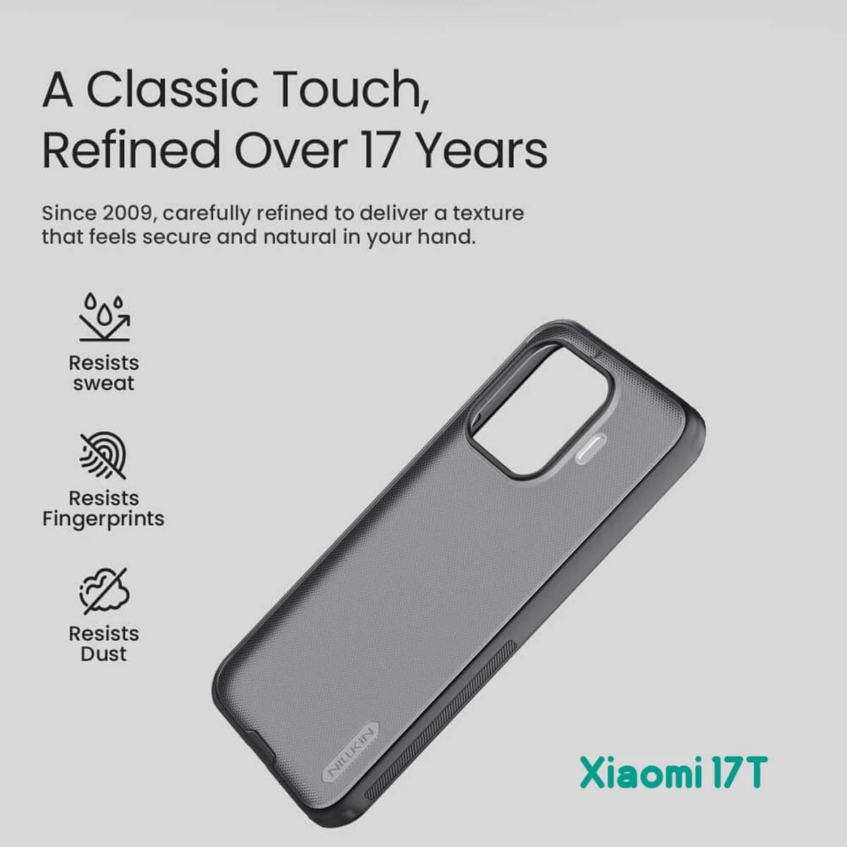 قاب ضدضربه دودی Xiaomi 17T مارک نیلکین مدل Super Frosted Shield Pro Clear — تصویر ۸