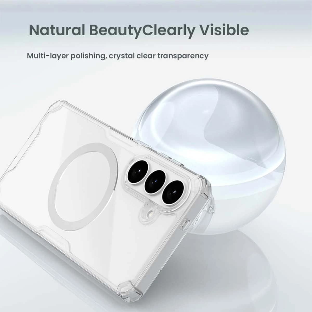 قاب شفاف مگ سیف Galaxy S26 Plus مارک نیلکین مدل TPU Pro Magnetic — تصویر ۳