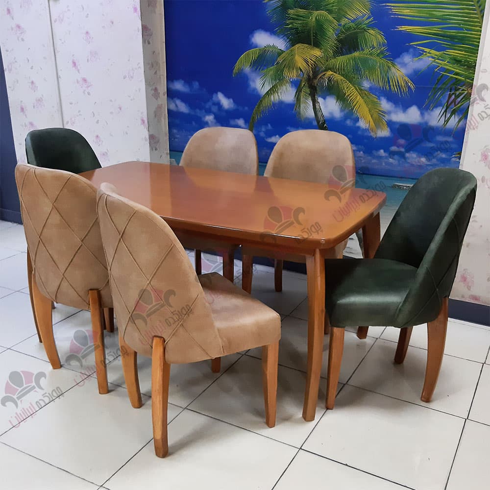 میز ناهار خوری چوبی بوگاتی 6 نفره — تصویر ۳