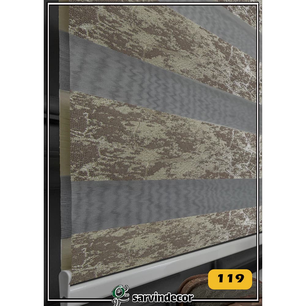 پرده زبرا پتینه ابر و بادی کد 5677 در 7 رنگ — تصویر ۶