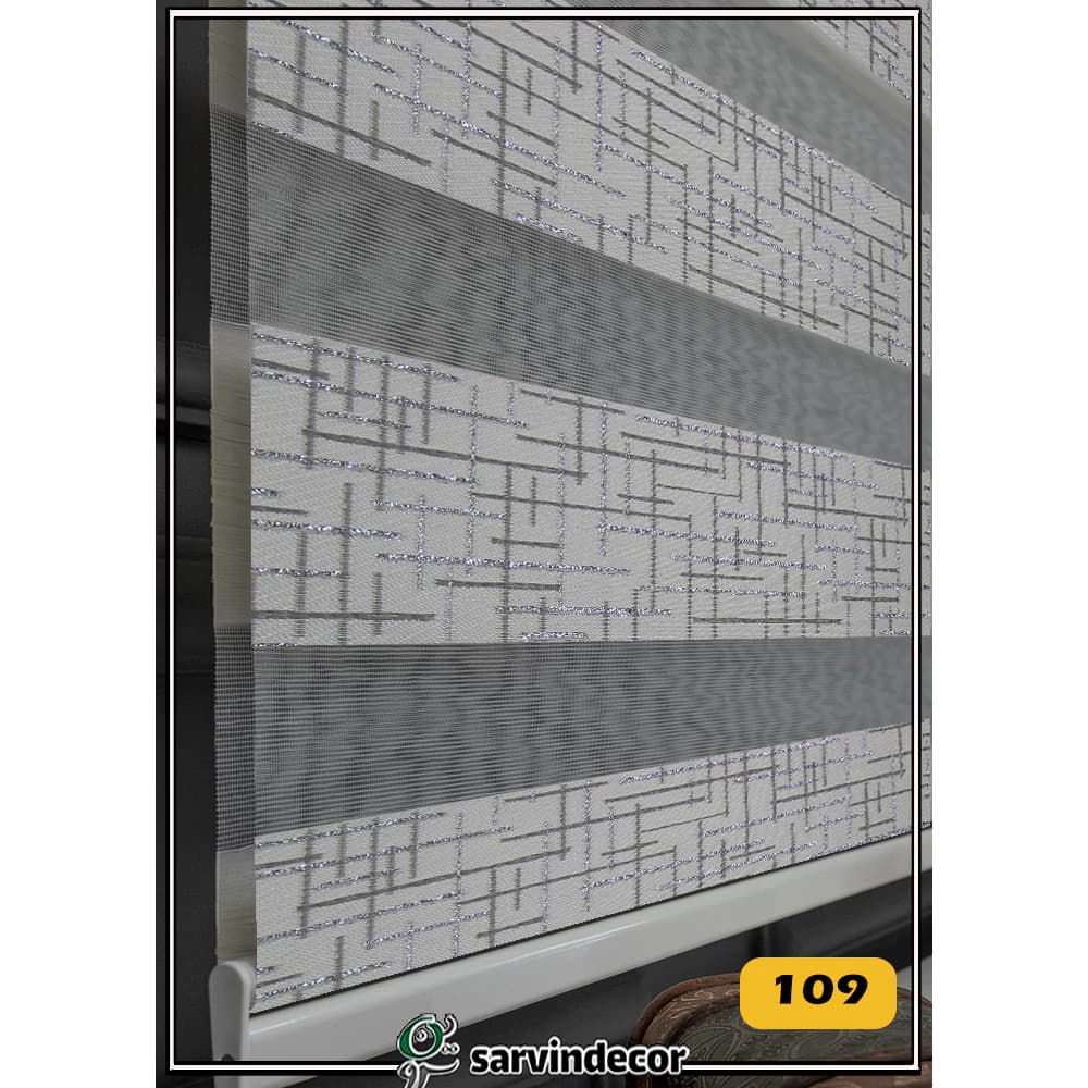 پرده زبرا خط دار کد PS664 — تصویر ۳