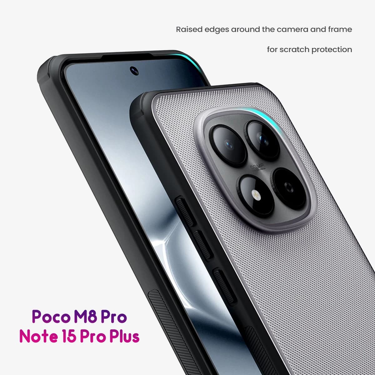 قاب ضدضربه دودی Poco M8 Pro مارک نیلکین مدل Super Frosted Shield Pro Clear — تصویر ۵