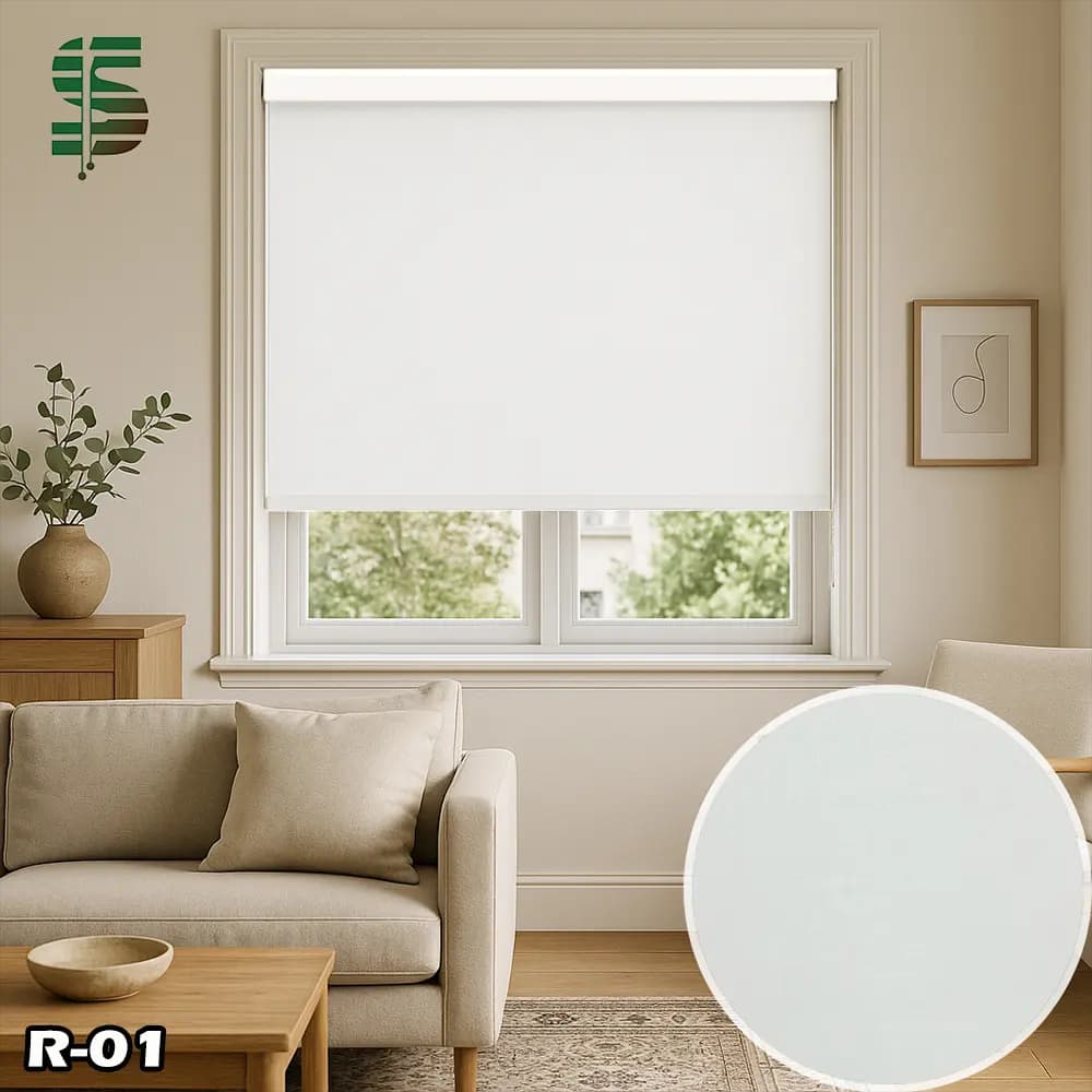 پرده شید رول ساده سری R در 11 رنگ