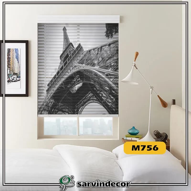 پرده سیلوئت مدل برج ایفل در 5 طرح — تصویر ۵