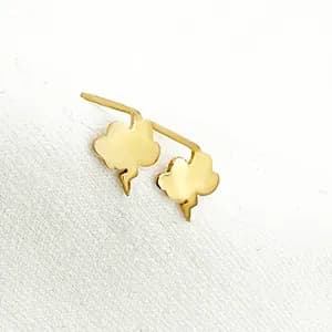گوشواره طلا 18 عیار زنانه مدل ابر کد 203 — تصویر ۳