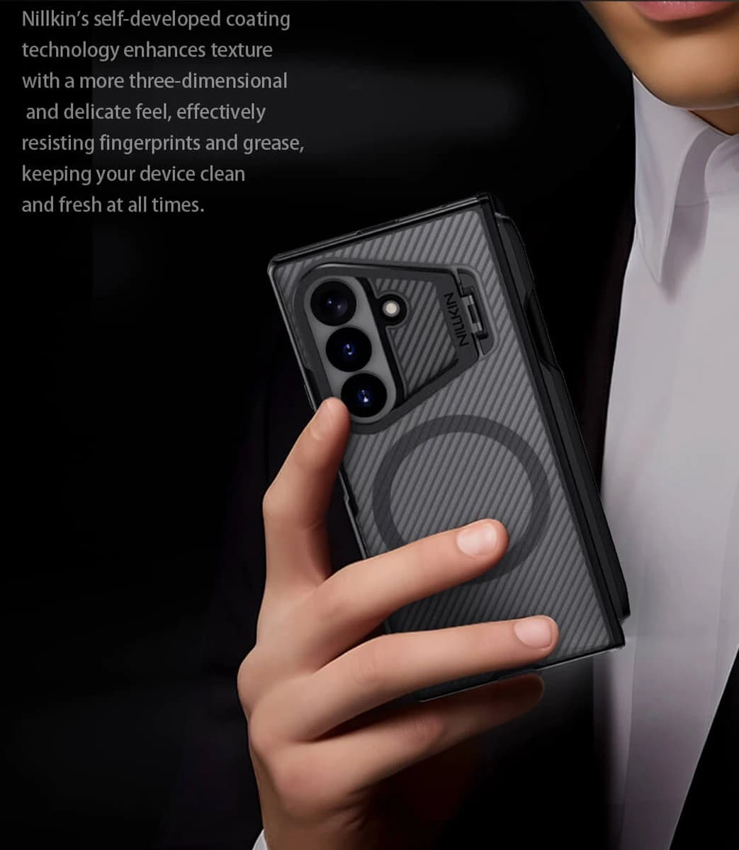 گارد دودی مگنتی کمرا استند قلم دار Galaxy Z Fold 8 Ultra مارک نیلکین مدل Camshield Prop — تصویر ۱۲
