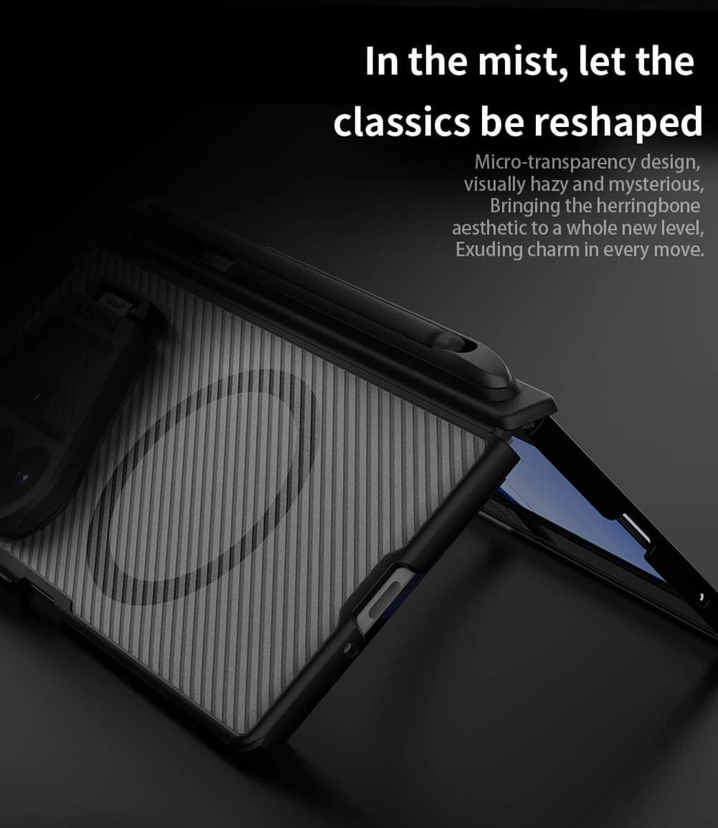 گارد دودی مگنتی کمرا استند قلم دار Galaxy Z Fold 8 Ultra مارک نیلکین مدل Camshield Prop — تصویر ۷