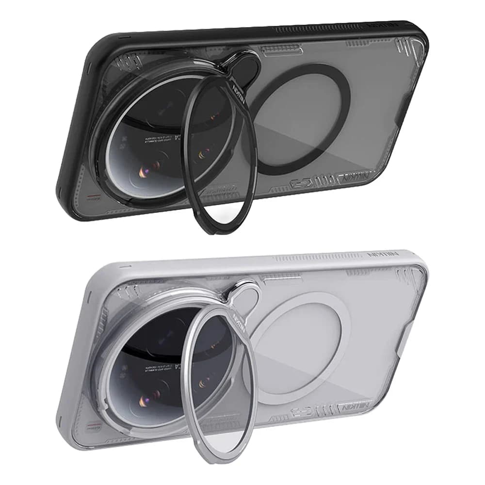 قاب کریستالی مگنتی کمرا استند شیشه‌ای Xiaomi 17 Ultra مارک نیلکین مدل Iceblade Prop Magnetic — تصویر ۵