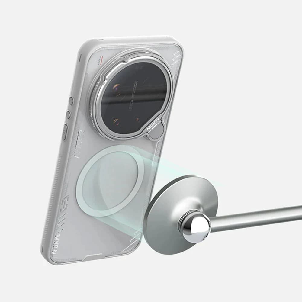 قاب کریستالی مگنتی کمرا استند شیشه‌ای Xiaomi 17 Ultra مارک نیلکین مدل Iceblade Prop Magnetic — تصویر ۸