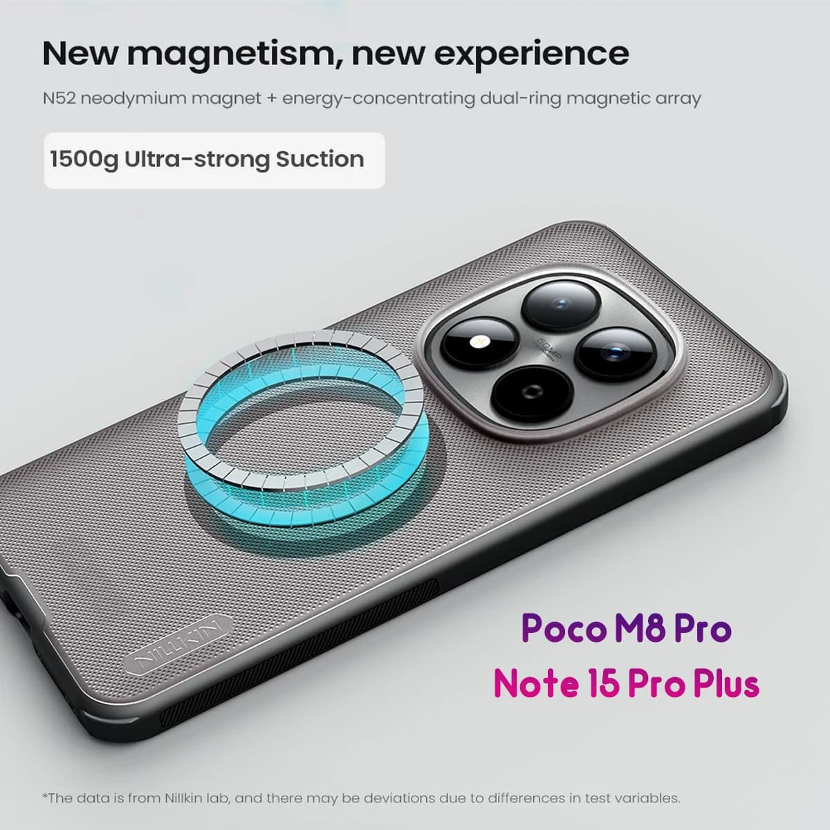 قاب ضدضربه مگنتی Poco M8 Pro مارک نیلکین مدل Super Frosted Shield Pro Magnetic — تصویر ۵