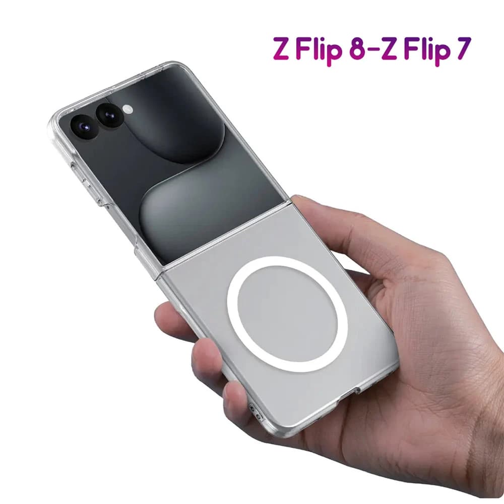 قاب مگ سیف Delgado تمام شفاف Galaxy Z Flip 8 مارک Green Lion — تصویر ۱۲