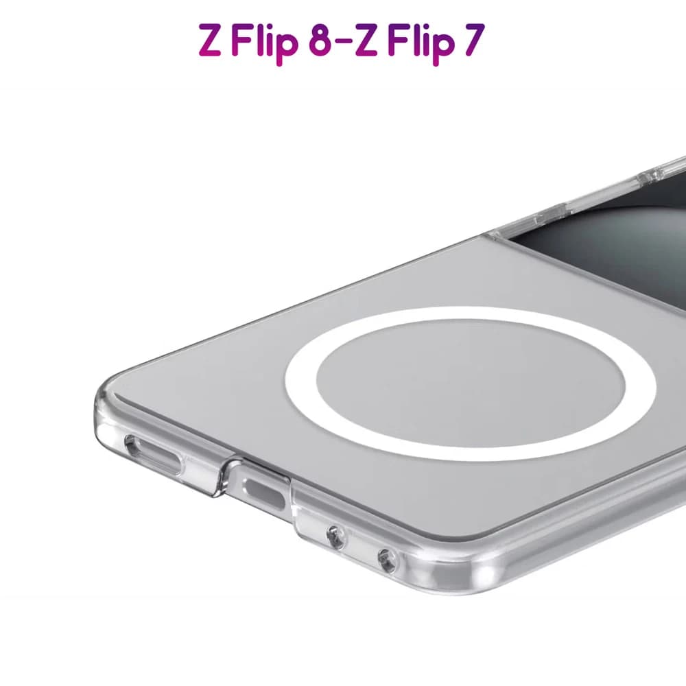 قاب مگ سیف Delgado تمام شفاف Galaxy Z Flip 8 مارک Green Lion — تصویر ۴