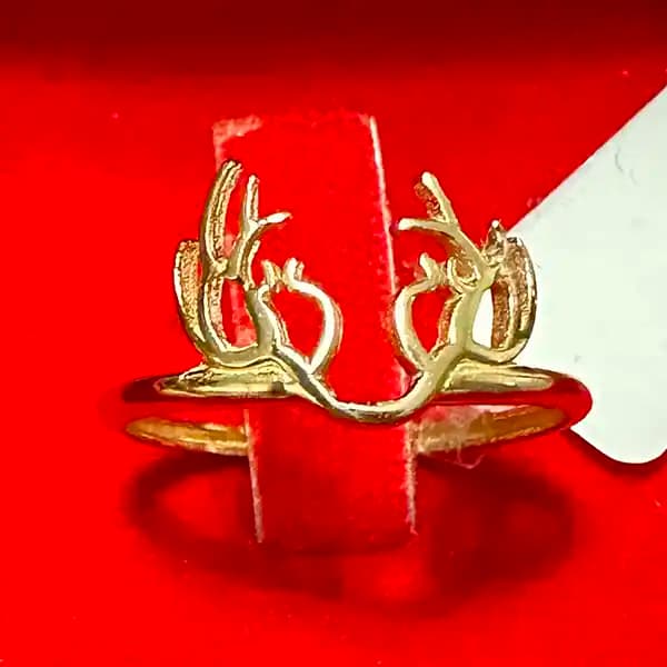 انگشتر طلا 18 عیار زنانه مدل شاخه — تصویر ۲