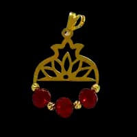 پلاک آویز طلا 18 عیار سوزیانا مدل انار کد 3