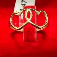انگشتر طلا 18 عیار زنانه مدل قلب کد 23