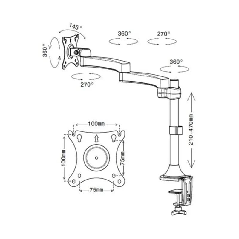 پایه رومیزی مانیتور LCDARM LD-410B — تصویر ۶