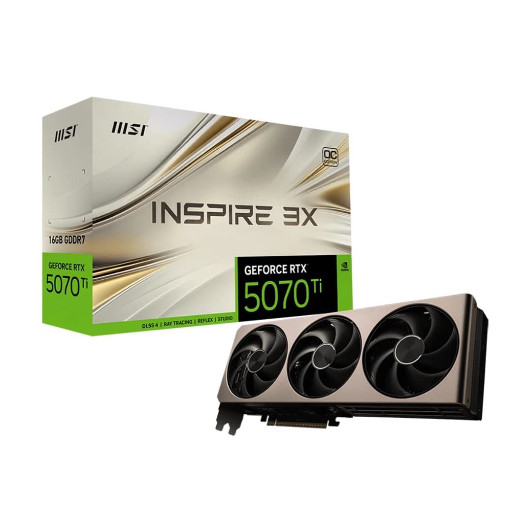 کارت گرافیک ام اس آی مدل Geforce RTX 5070 Ti Inspire 3X OC 16GB