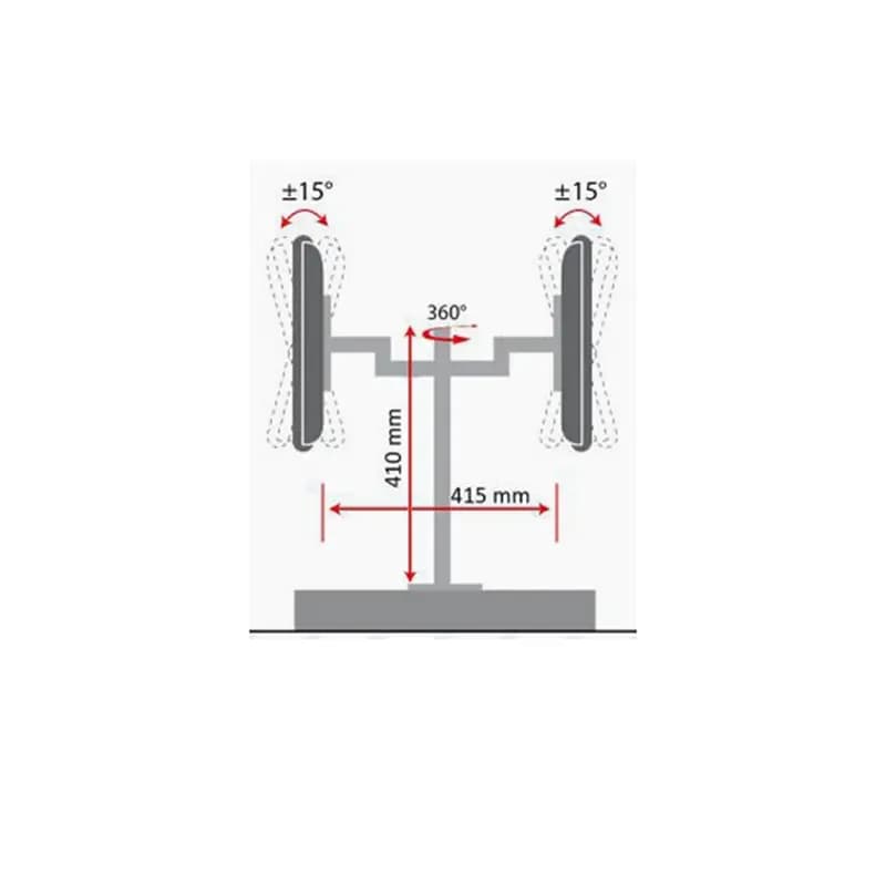 پایه رومیزی 2 مانیتور LCDARM LD-410BD — تصویر ۳