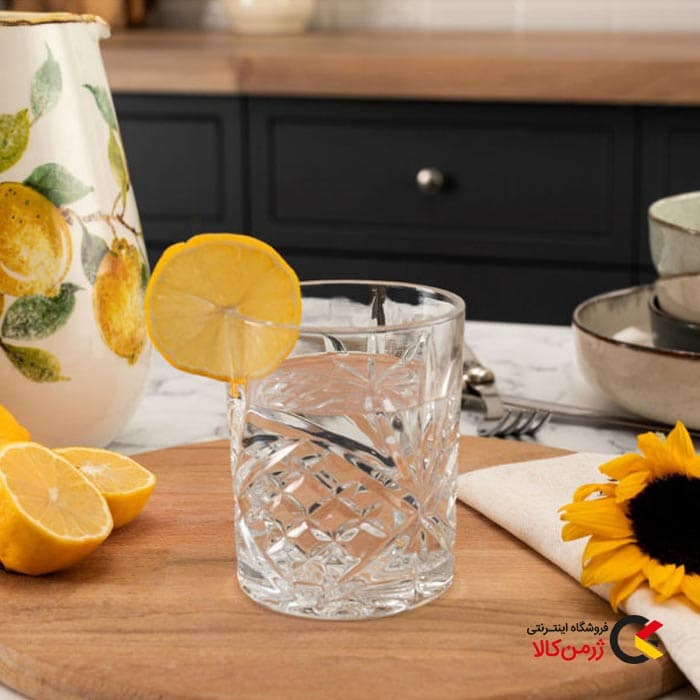 لیوان شیشه ای برند مادام کوکو بسته 4 عددی طرح دار — تصویر ۲