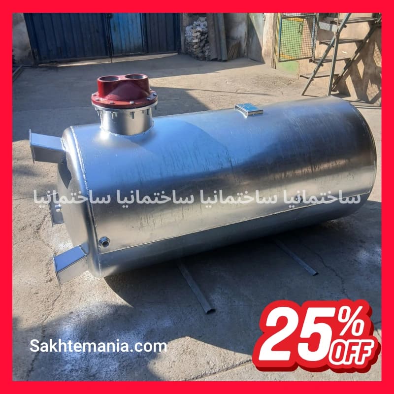 منبع دوجداره 500 لیتری آبگرم | ورق گالوانیزه 3*5 درجه یک – قیمت مستقیم کارخانه+ارسال فوری — تصویر ۸