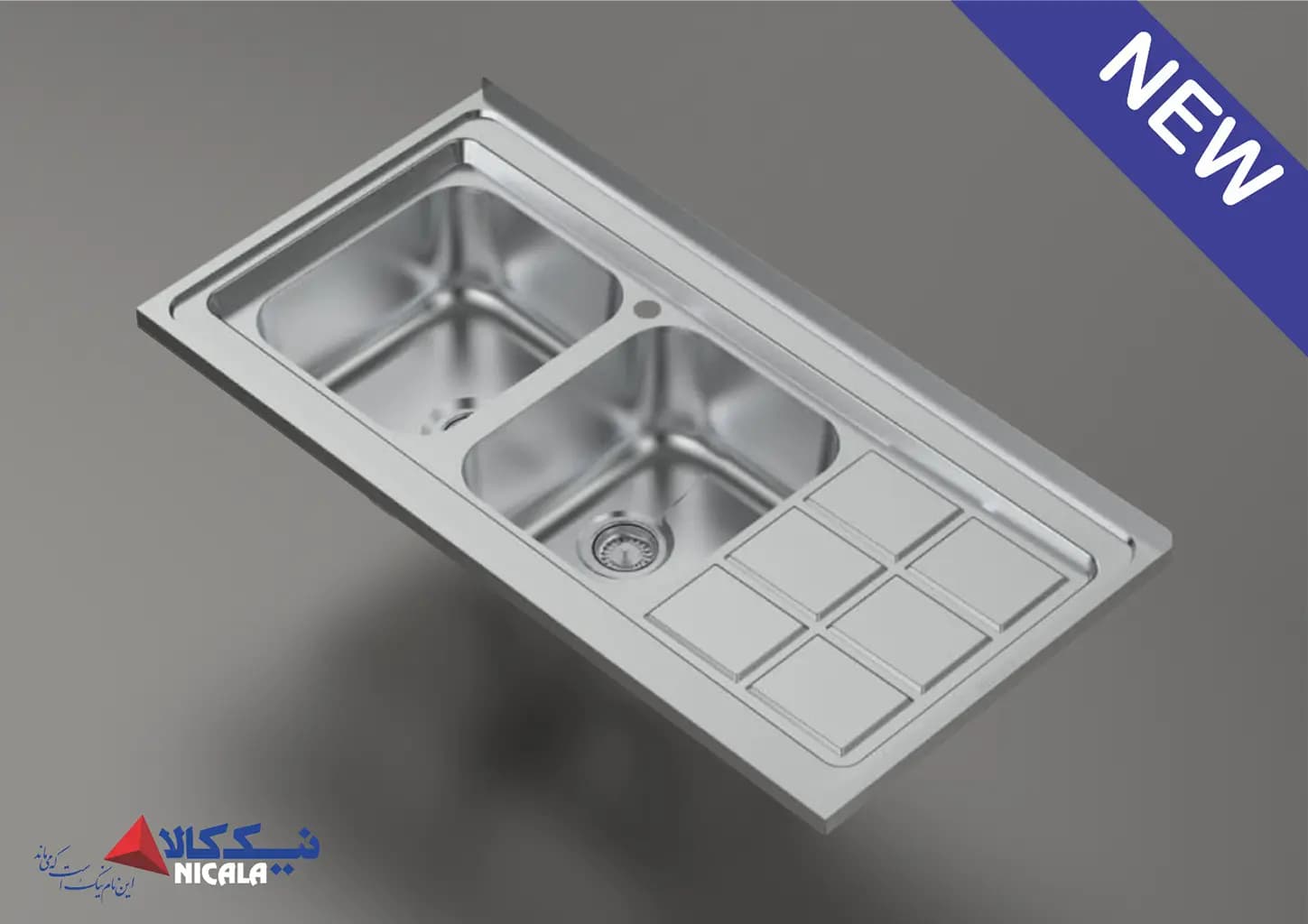 سینک استیل روکار نیک کالا مدل SST-102