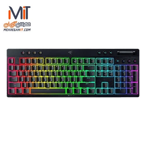 کیبورد گیمینگ ریزر BlackWidow V4 Low-Profile HyperSpeed (Yellow Switch)