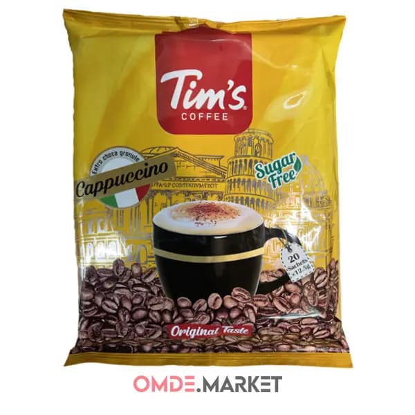 کاپوچینو تیمز رژیمی بدون شکر عمده 12 بسته 20 عددی — تصویر ۲