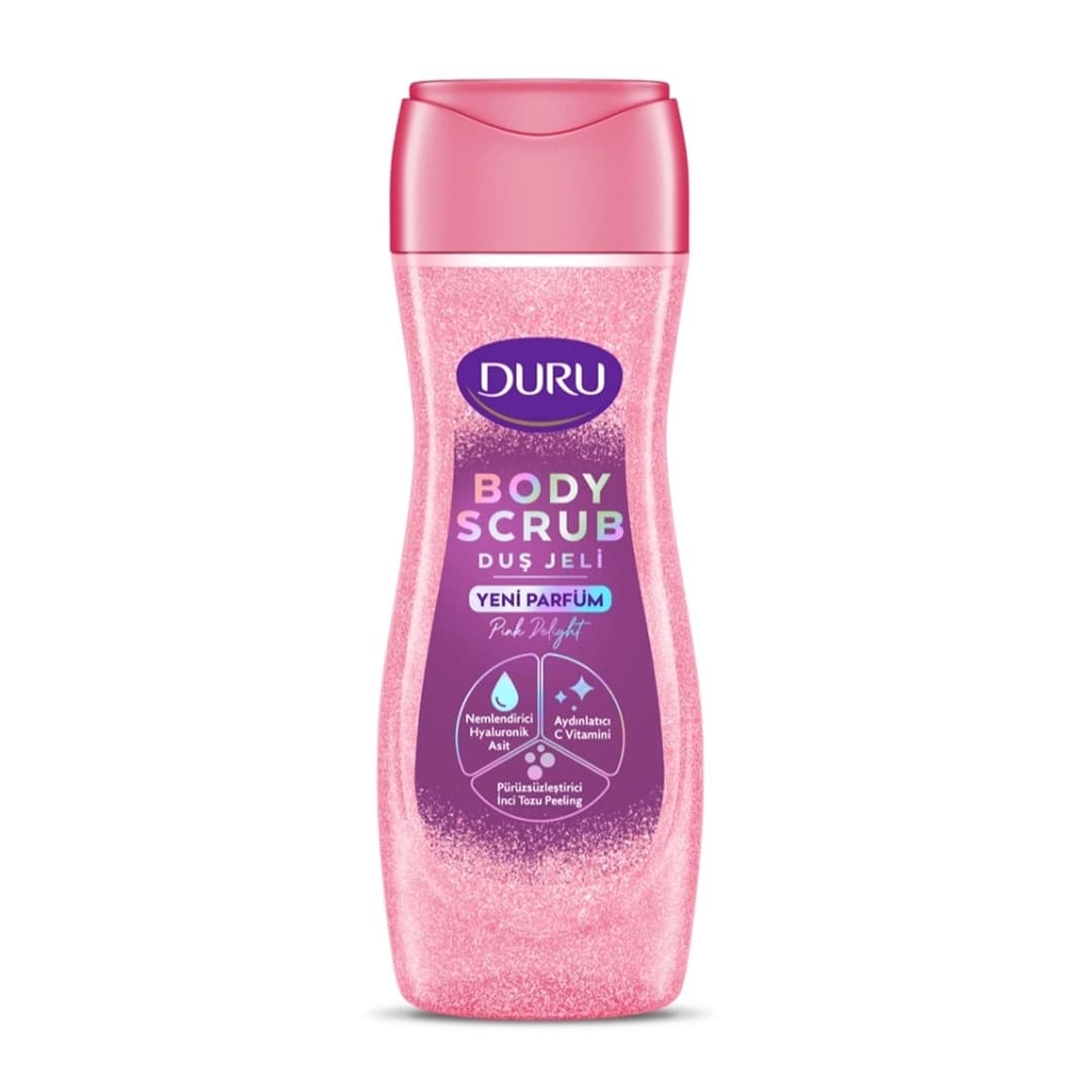 شامپو بدن دورو اسکراب و شاین دار مدل Pink Delight حجم 450 میل