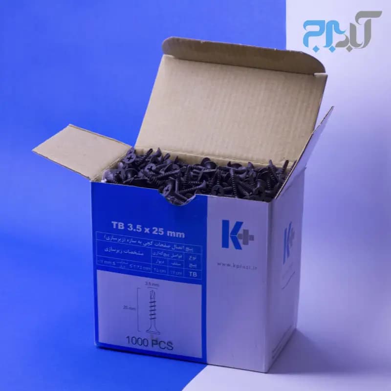 پیچ پنل سرمته 2.5 سانت (TB) کی پلاس – کارتن شامل 11 بسته