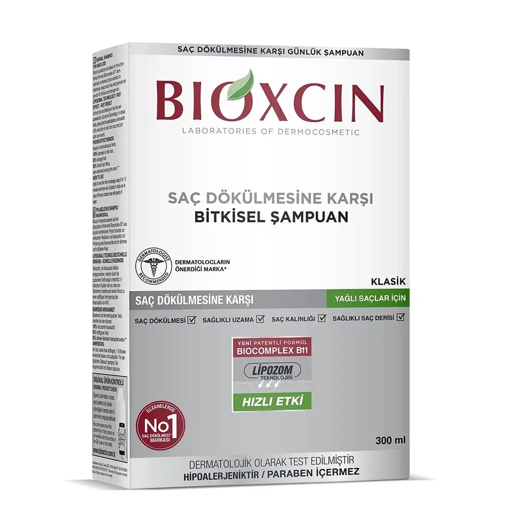 شامپو ضدریزش کلاسیک بیوکسین مخصوص موهای چرب 300میل – BIOXCIN — تصویر ۳