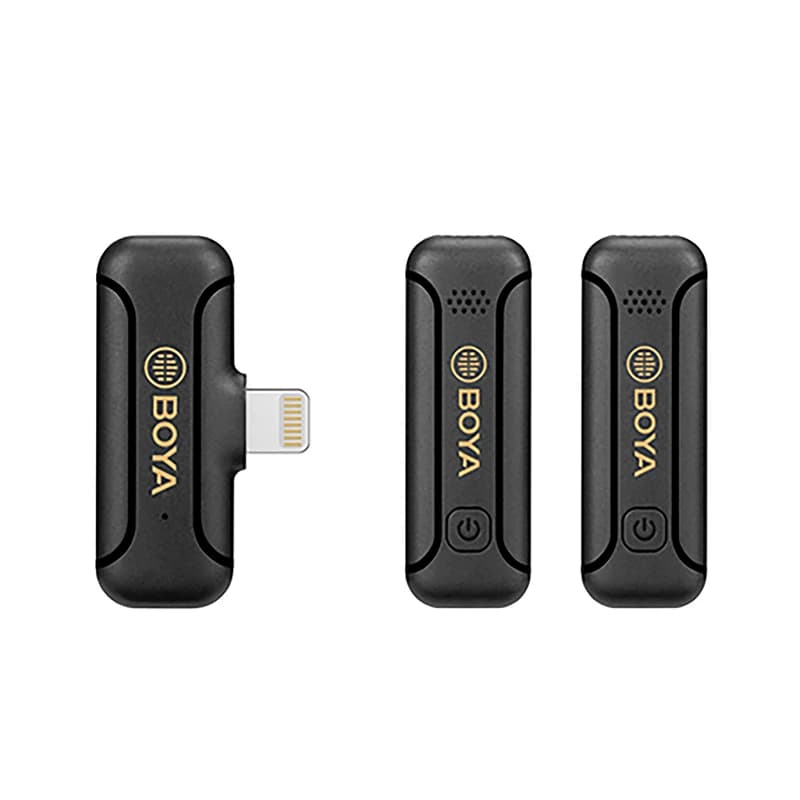 میکروفون بی سیم دو مخاطبه لایتنینگ بویا مدل Boya D2 — تصویر ۴
