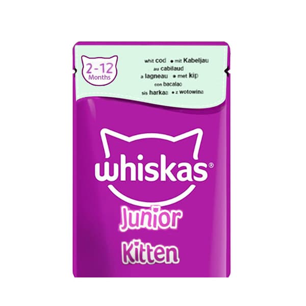 پوچ بچه گربه با طعم ماهی کاد ژله ای ویسکاس 85 گرم – Whiskas Cod Kitten — تصویر ۲