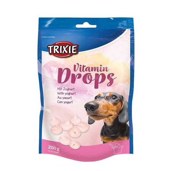 تشویقی سگ قطره ای شکل ویتامینه با ماست تریکسی – Trixie Drops