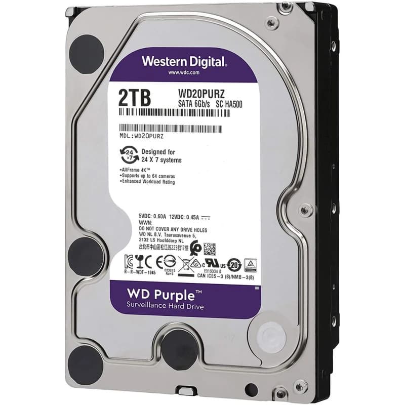 هارددیسک اینترنال وسترن دیجیتال Purple ظرفیت 2 ترابایت استوک — تصویر ۳