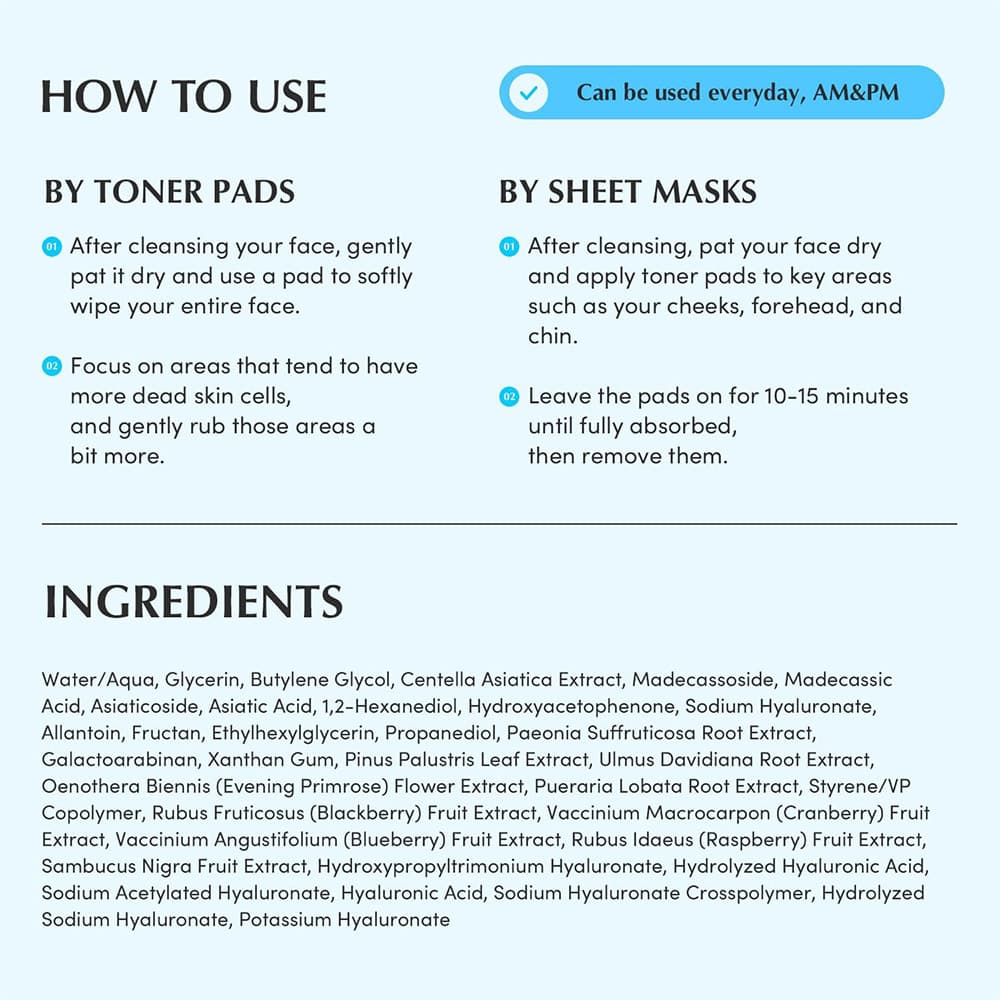 پد تونر آبرسان و تسکین دهنده اکوال بری EQQUALBERRY Swimming Pool Toner Pads — تصویر ۵